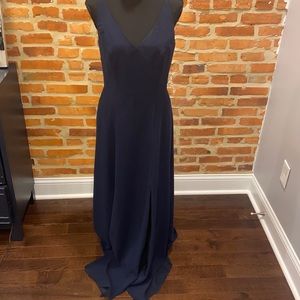Navy Blue Bridesmaid Gown